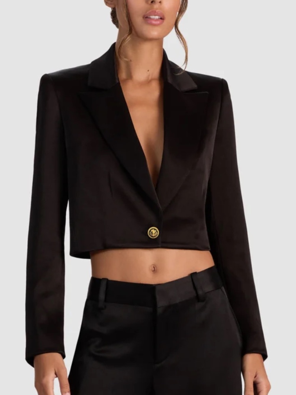 Alice + Olivia INES CROPPED BOXY BLAZER